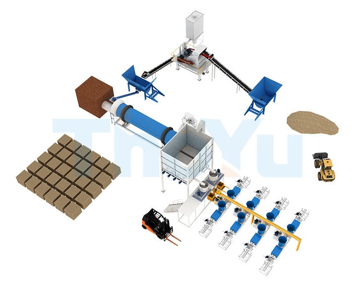 automatic wood pallet block machine production line