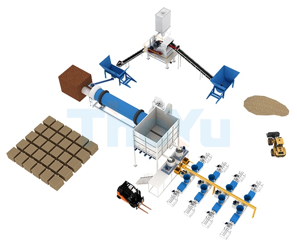 sawdust block making line