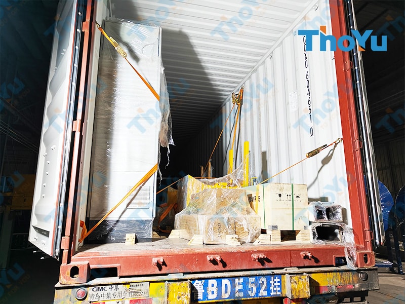 Automatic Wood Pallet Block Machine Shipped to Greece